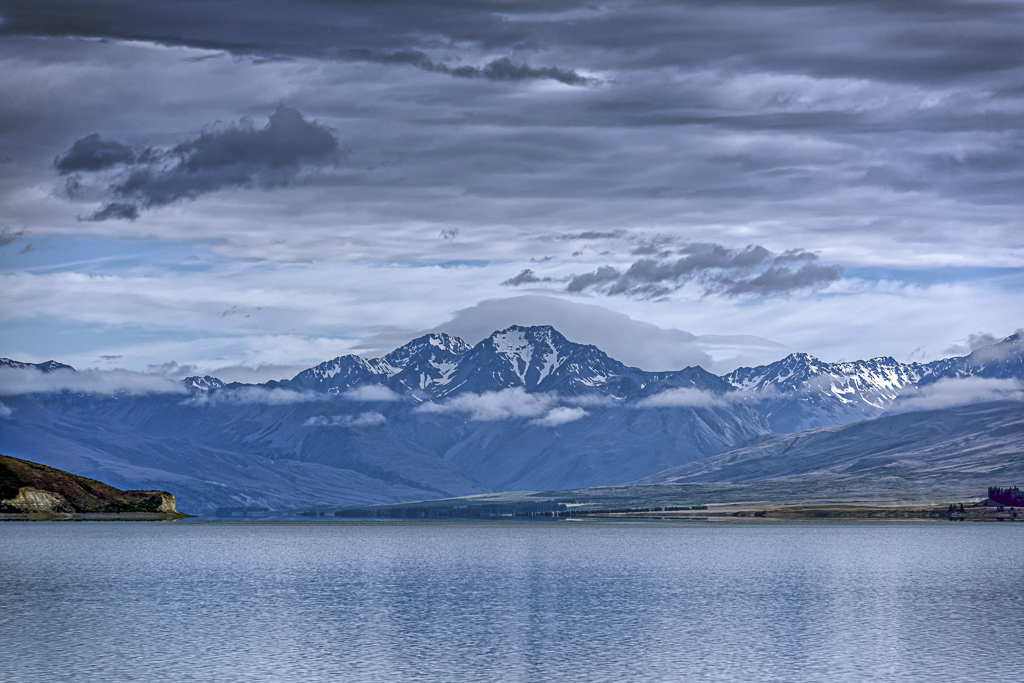 Lake Pukaki, dominé par les Southern Alps