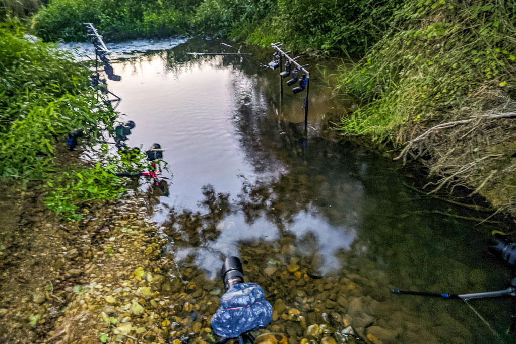 montage ruisseau abreuvoir pour chauves-souris en vol